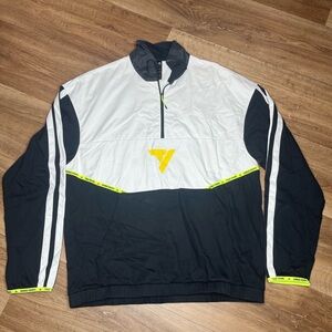 Adidas Jacket Mens Large Windbreaker Zip Pullover Georgia Tech Black White